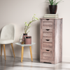 Modern Grey 4-Drawer Storage Cabinet