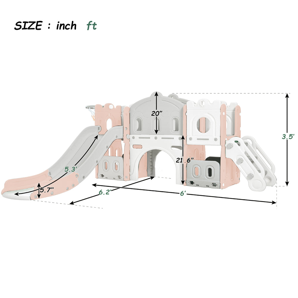 Castle Climber Slide & Playhouse Adventure