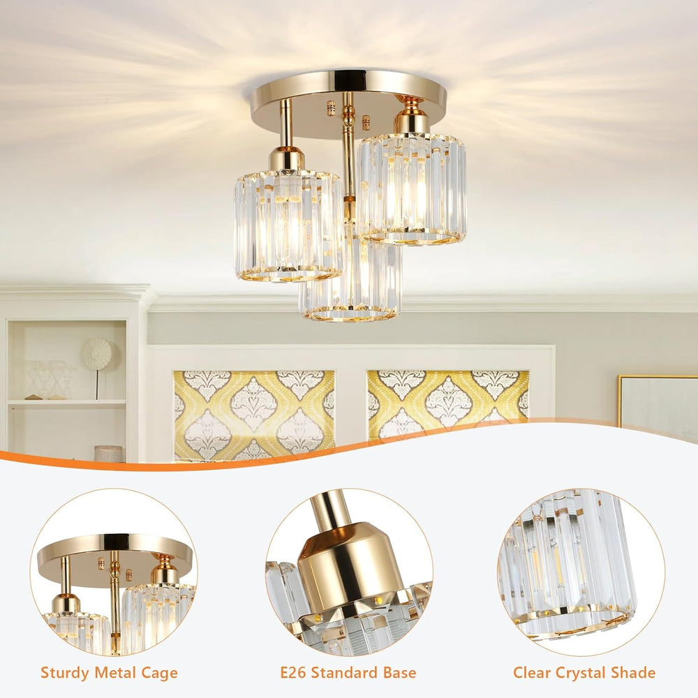 Radiant Crystal Glow Ceiling Light