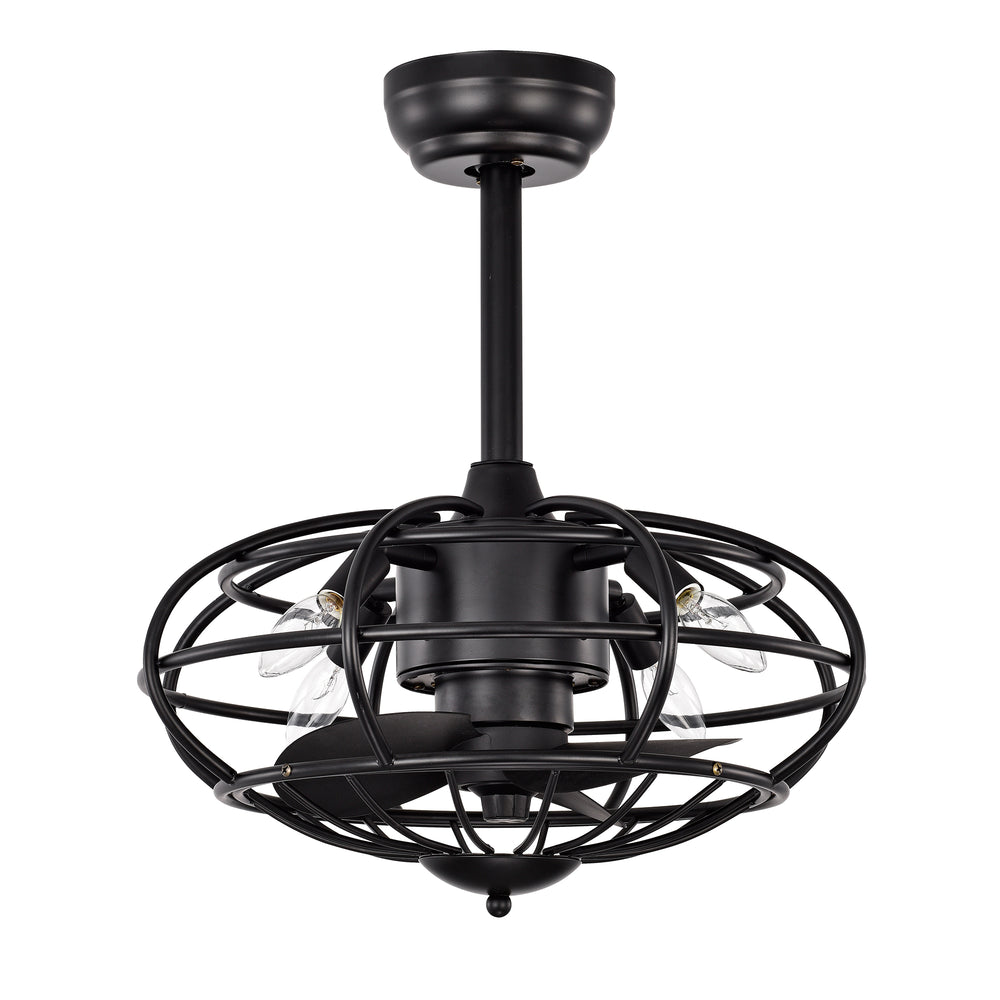 Cozy Caged Ceiling Fan with Remote - Perfect for Any Room!