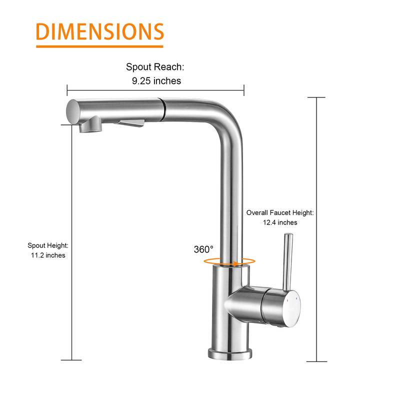 Sleek Pull-Down Kitchen Faucet