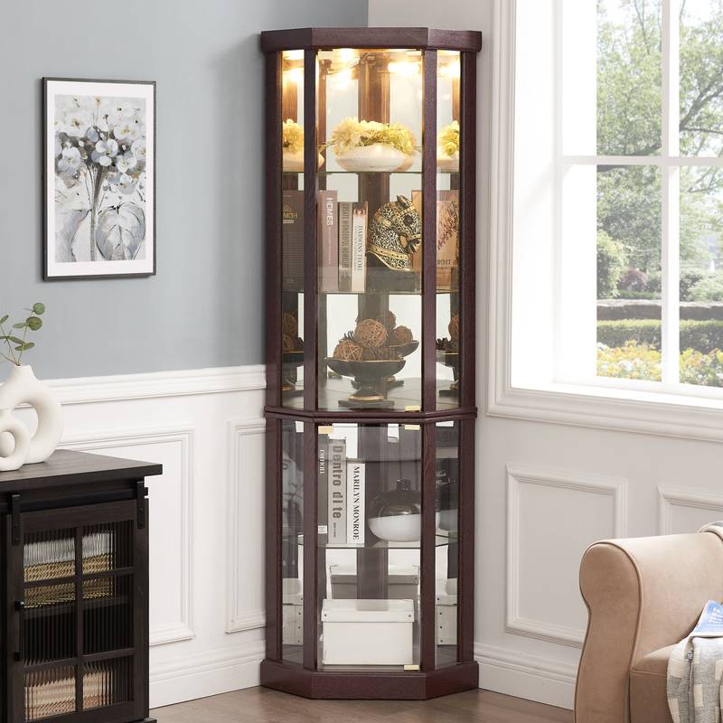 Glow Corner Curio Cabinet