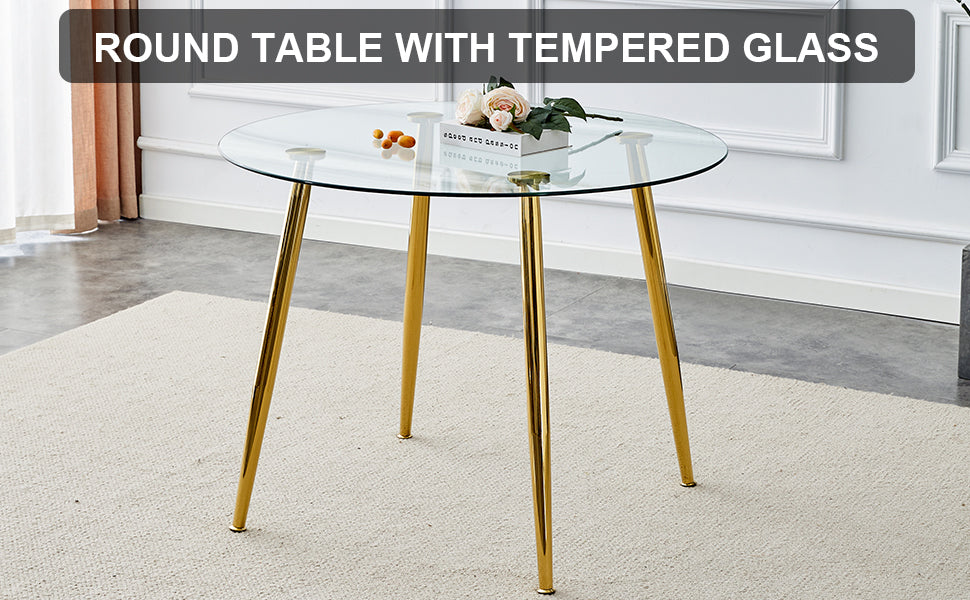 Simply Chic Gold Leg Dining Table