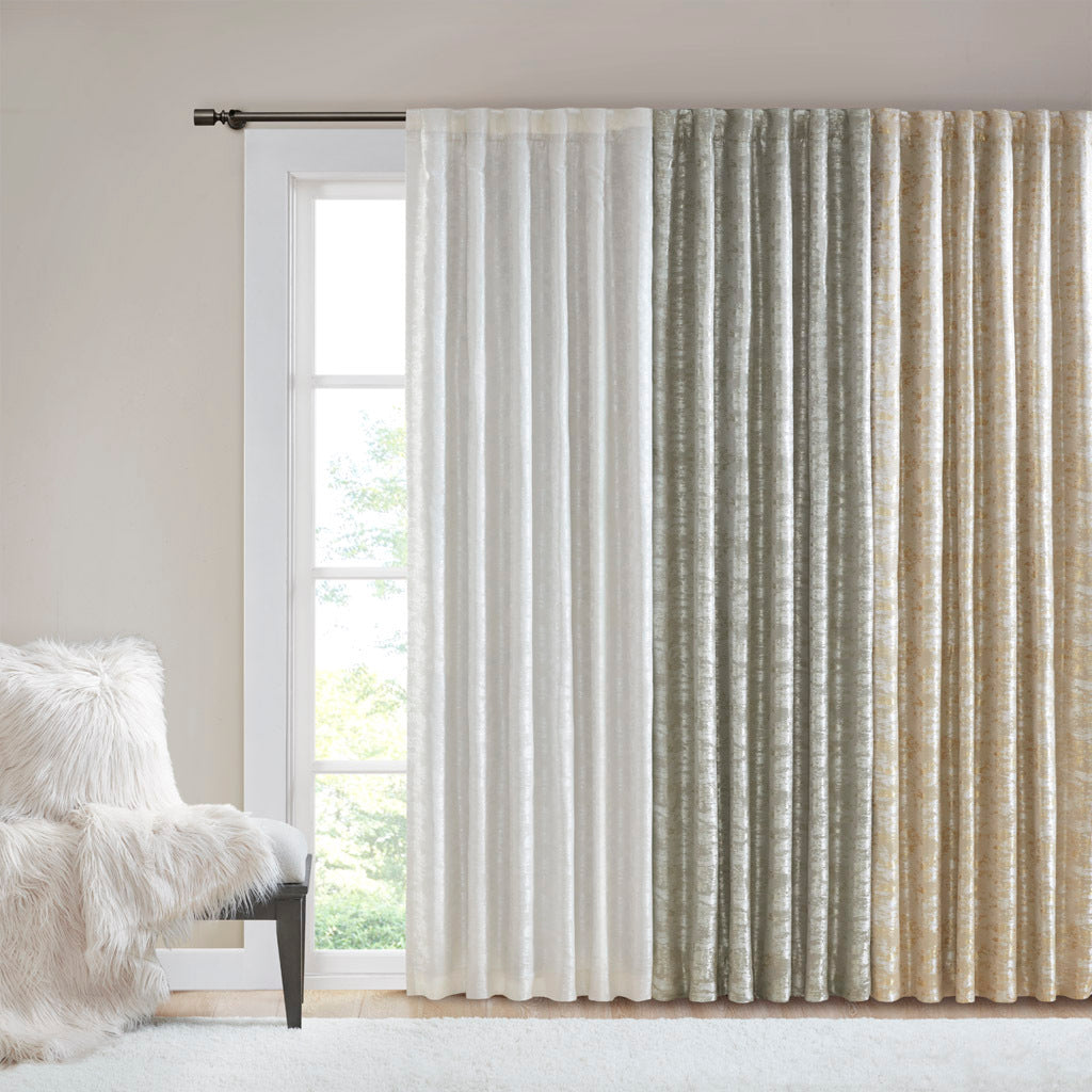 Total Blackout Jacquard Curtain Panel