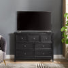 Chic Black 7-Drawer Dresser