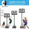 Adjustable Portable Basketball Hoop with Rolling Wheels