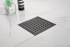 Stylish Square Shower Drain with Removable Grate