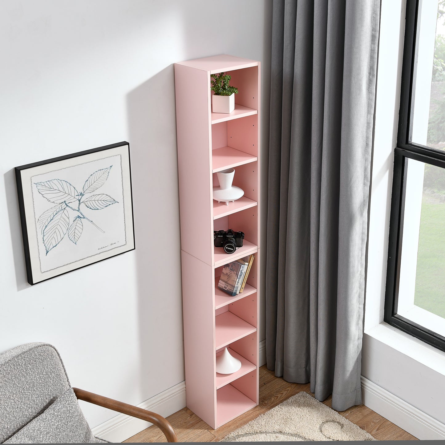 Slim Media Tower & Bookcase