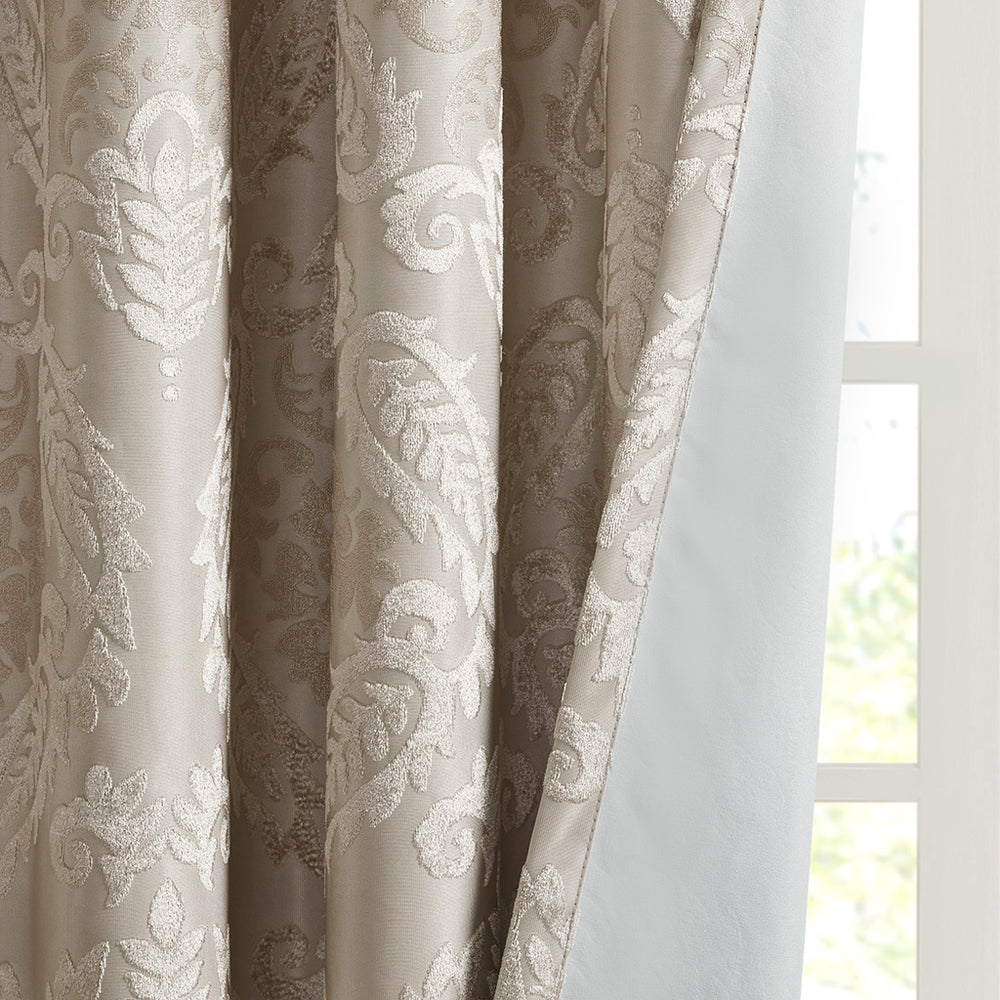 Elegant Blackout Paisley Curtain Panel