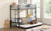 Black Metal Bunk Bed with Trundle Delight