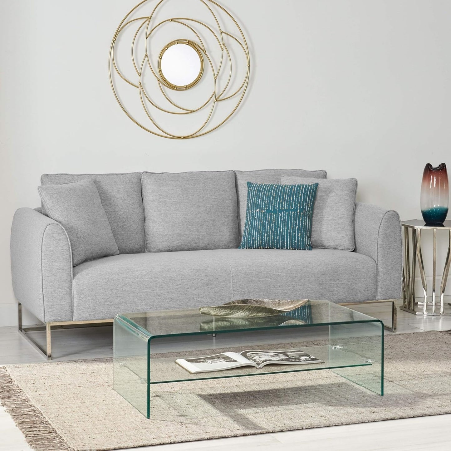 Chic & Cozy Gray 2-Seater Sofa