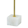 Sleek Selenite Candle Holder in Gold & White