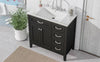 Sleek Black Bathroom Vanity with Sink and Storage