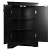 Chic Black Triangle Storage Cabinet for Home & Kitchen