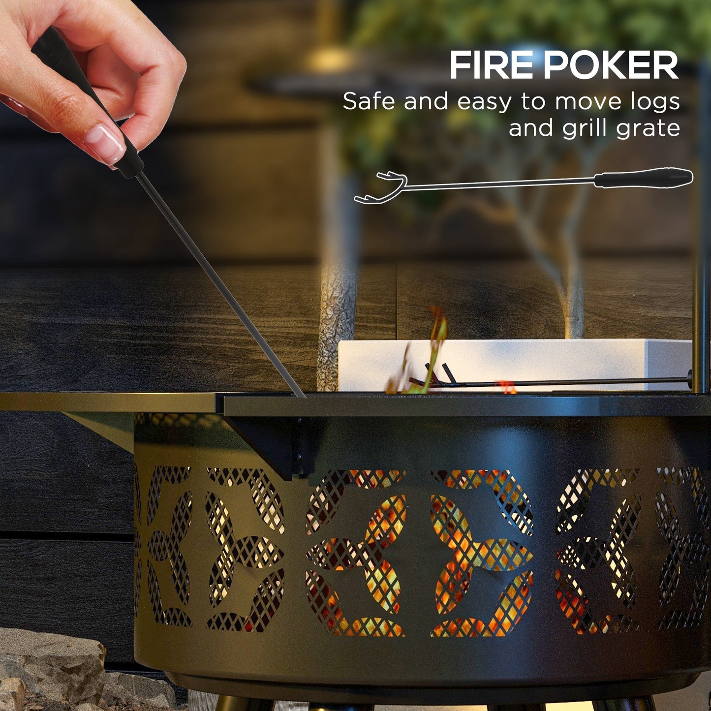 Versatile Outdoor Fire Pit and Grill