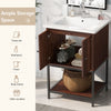 Chic Walnut Bathroom Vanity with Soft-Close Doors