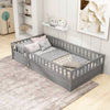 Cozy Montessori Twin Floor Bed with Safety Barrier