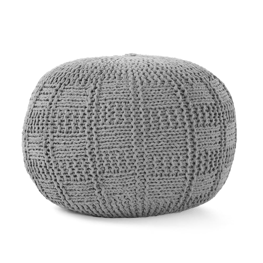 Cozy Cotton Round Pouf