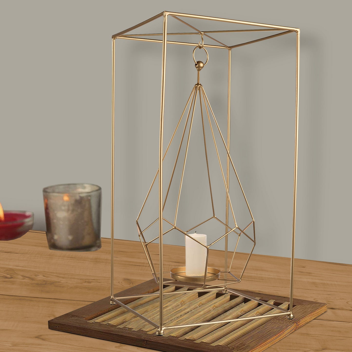 Elegant Metal Candle Stand