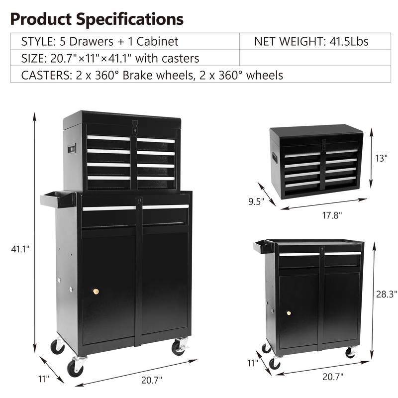 Ultimate Tool Organizer with Detachable Drawers and Adjustable Storage