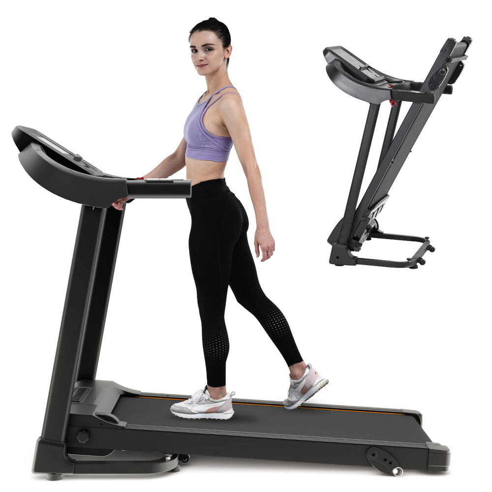 Foldable Fitness Treadmill with Speakers & Adjustable Incline