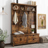 Rustic Charm Hall Tree with Storage and Hooks
