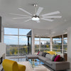 Smart Brushed Nickel Ceiling Fan with Remote Control