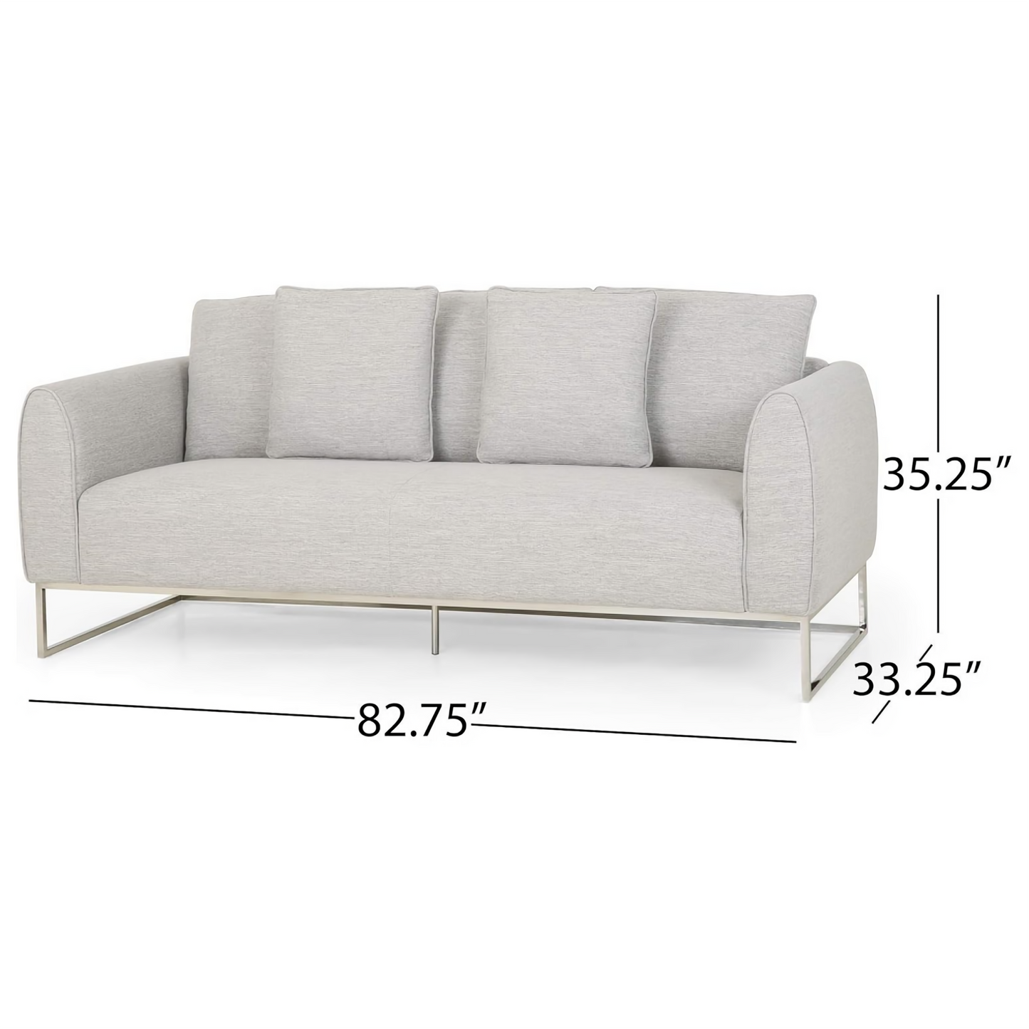 Chic & Cozy Gray 2-Seater Sofa