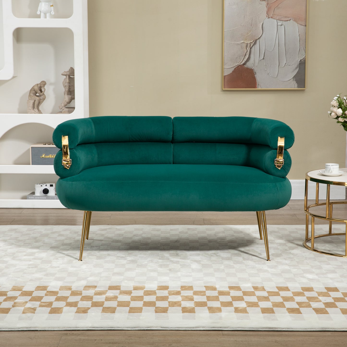 Chic Green Mini Loveseat