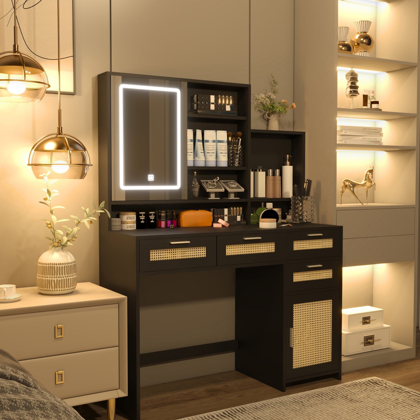 Glamour Glow Vanity with Storage