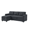 Cozy Grey Convertible Sofa with Storage Chaise