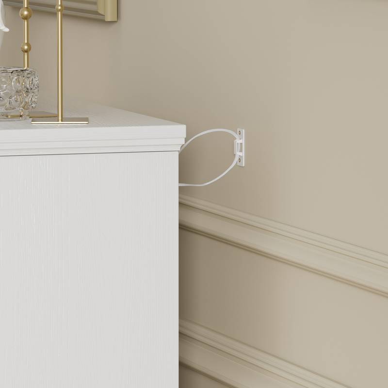 Sleek White 3-Drawer Dresser - Stylish Storage for Any Room