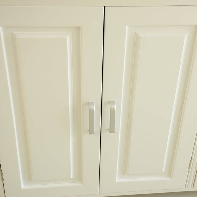 Elegant Mobile Kitchen Island with Adjustable Shelves