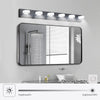 Sleek Black 6-Light Vanity Lamp