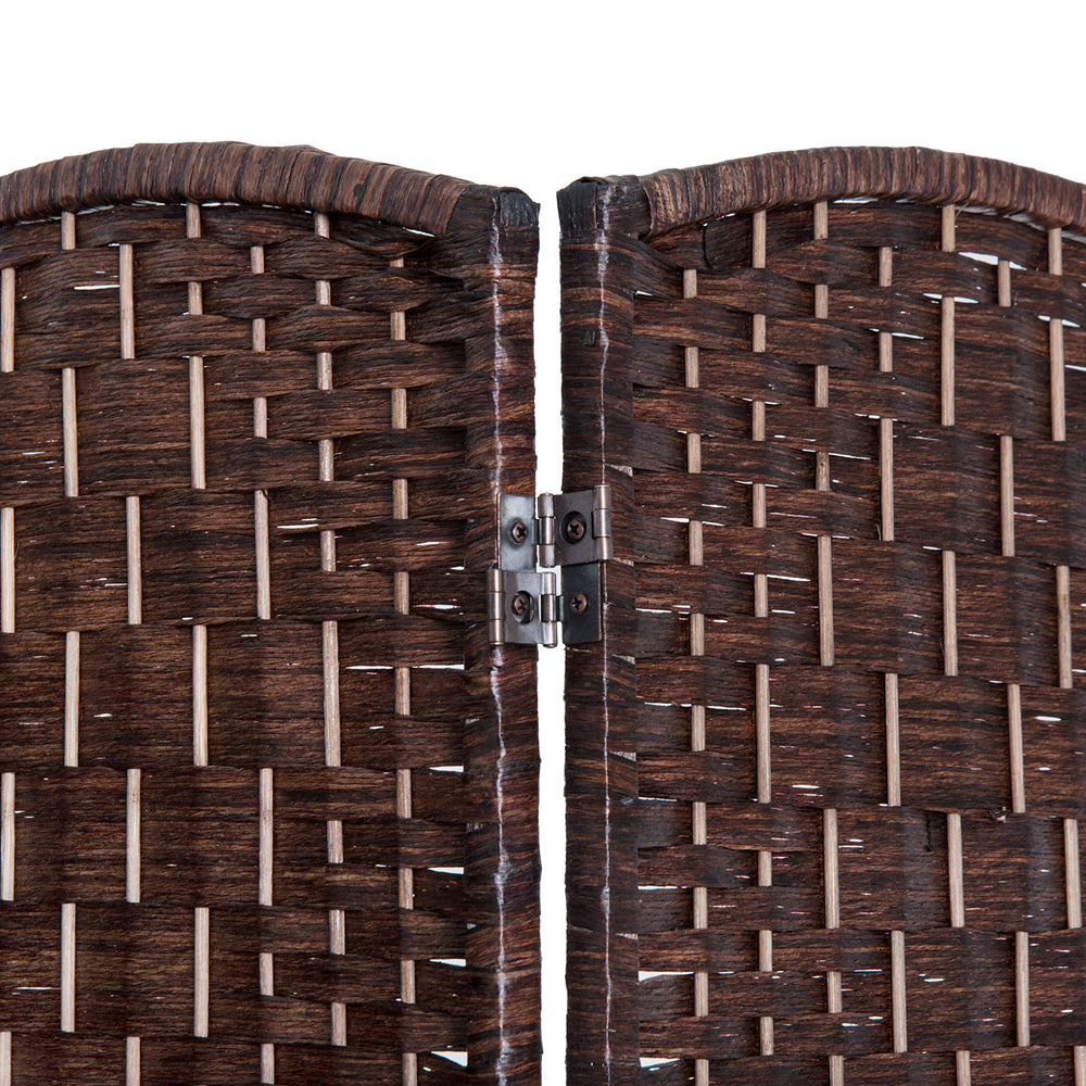 Chic Brown Wicker Privacy Screen Divider