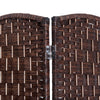 Chic Brown Wicker Privacy Screen Divider