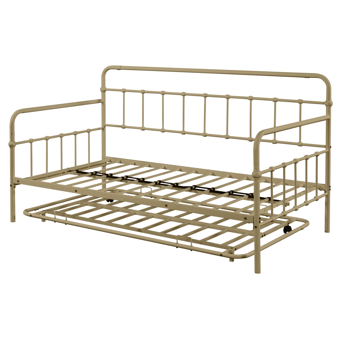 Chic Metal Daybed with Hidden Trundle