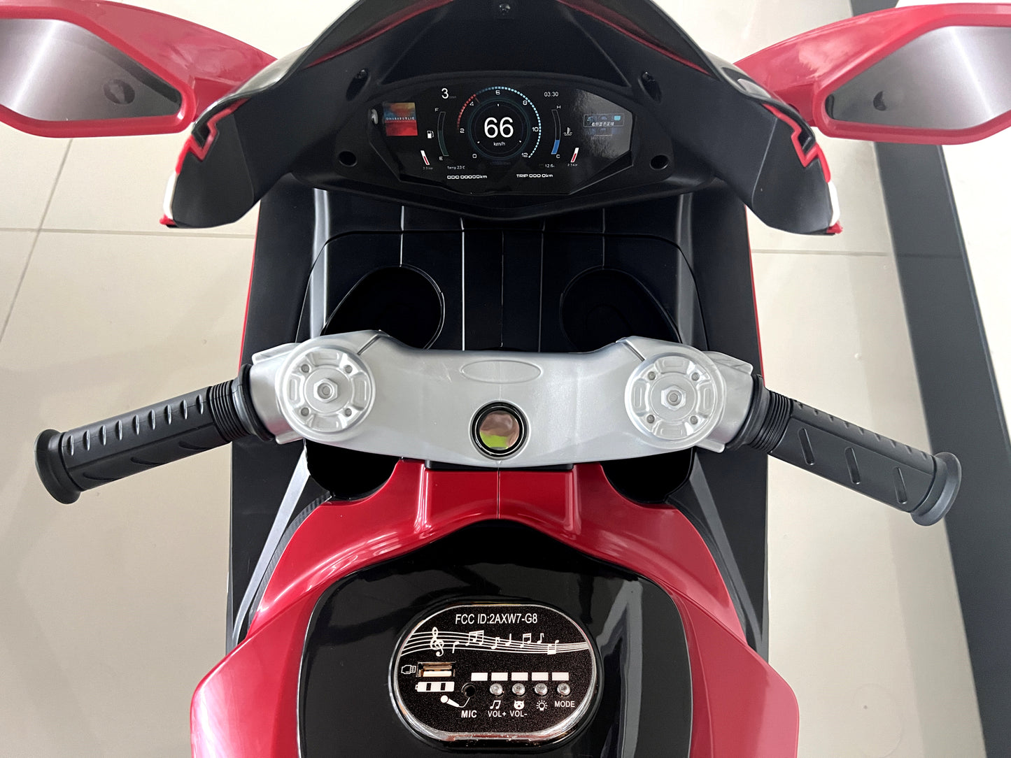 Red Electric Kid's Motorcycle Adventure