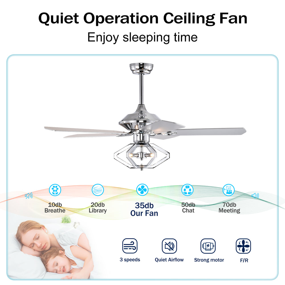 Crystal Breeze Ceiling Fan with Remote