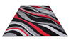 Chic Jersey Area Rug - Bold Black & Red for Your Living Room