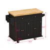 Versatile Kitchen Island Cart with Storage and Locking Wheels