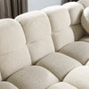 Cozy Beige Boucle Marshmallow Sofa for Two