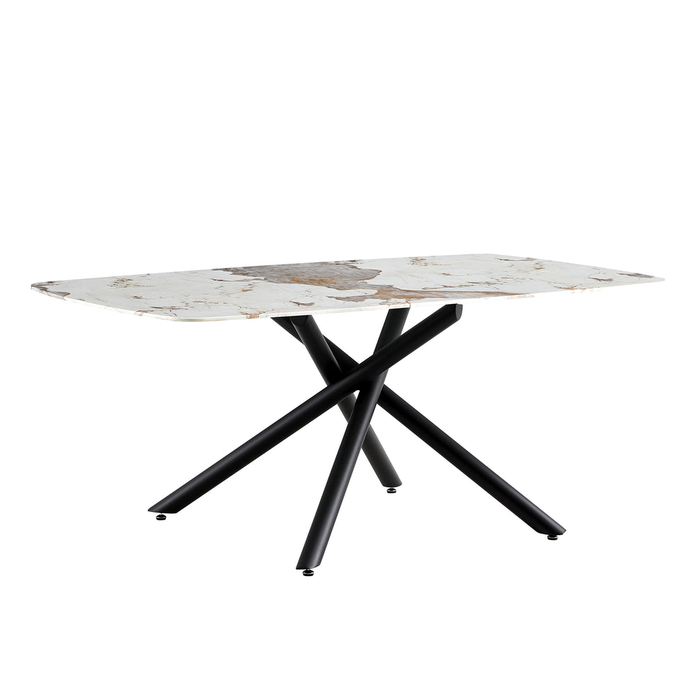 Sleek Marble Dining Table for Stylish Gatherings