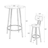 Chic Bar Set with Stylish Stools and Backrest