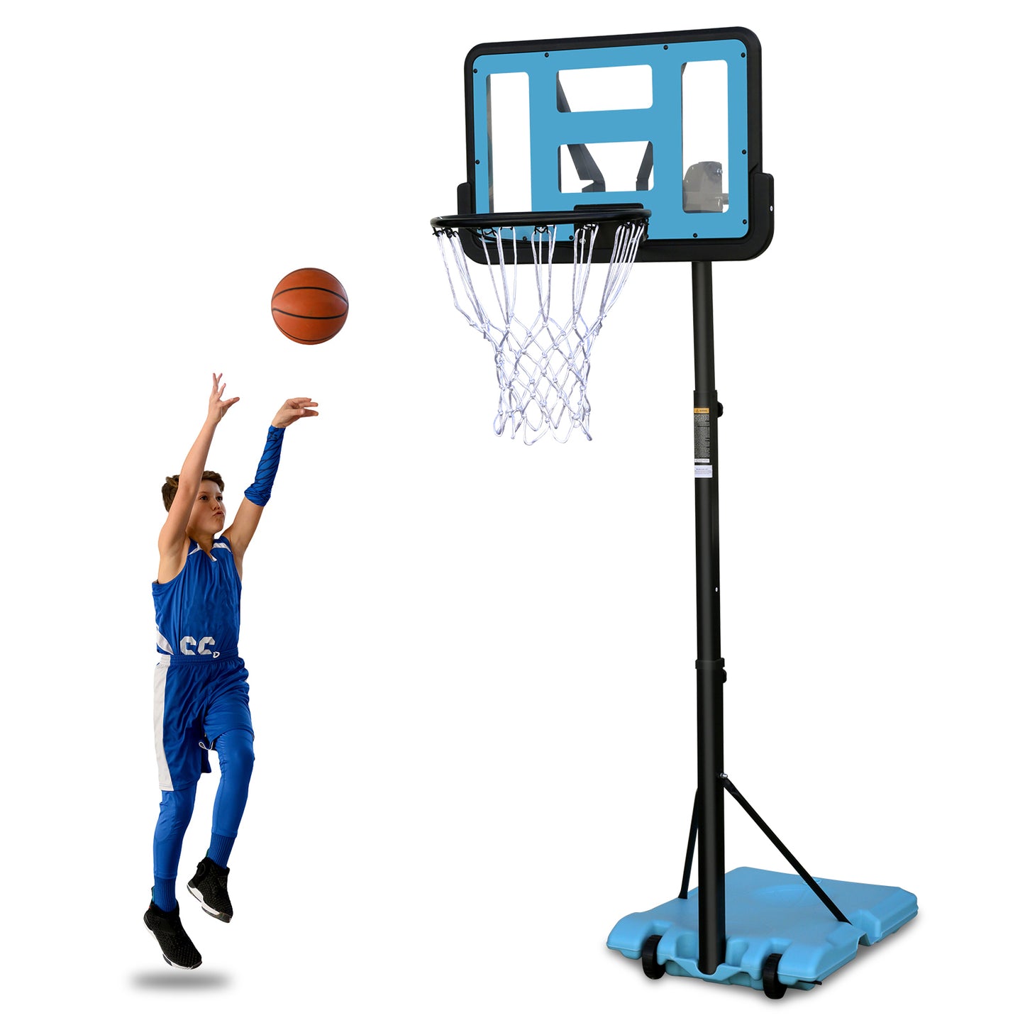 Easy-Adjust Portable Basketball Hoop