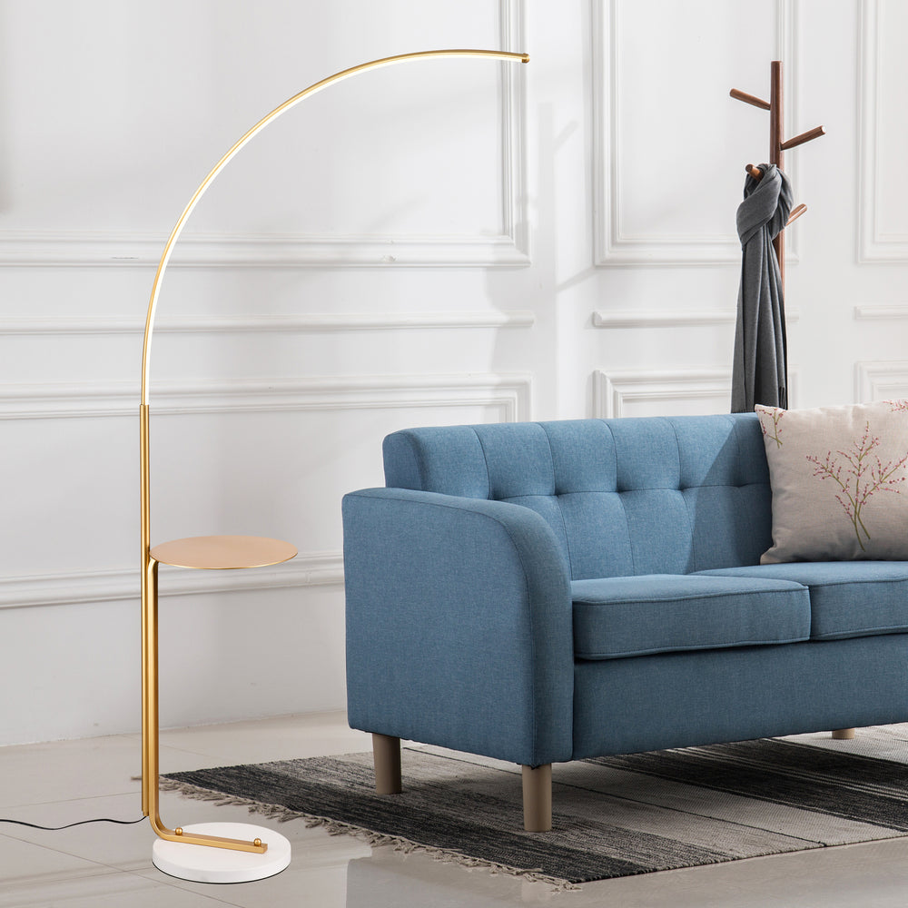 Chic Gold LED Floor Lamp - Perfect for Reading & Relaxing!