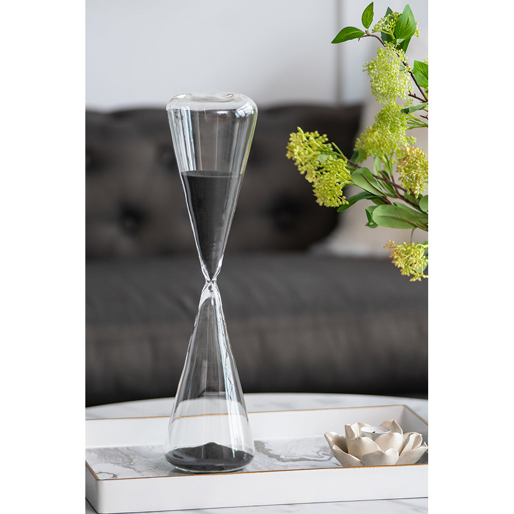 Sleek Black Sand Hourglass