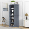 Stylish Grey Pantry Organizer with Adjustable Shelves