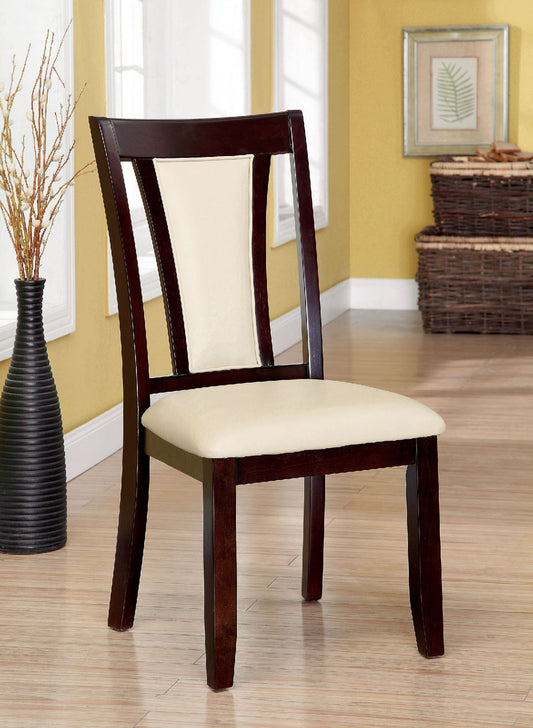 Chic Cherry and Ivory Dining Chairs Set