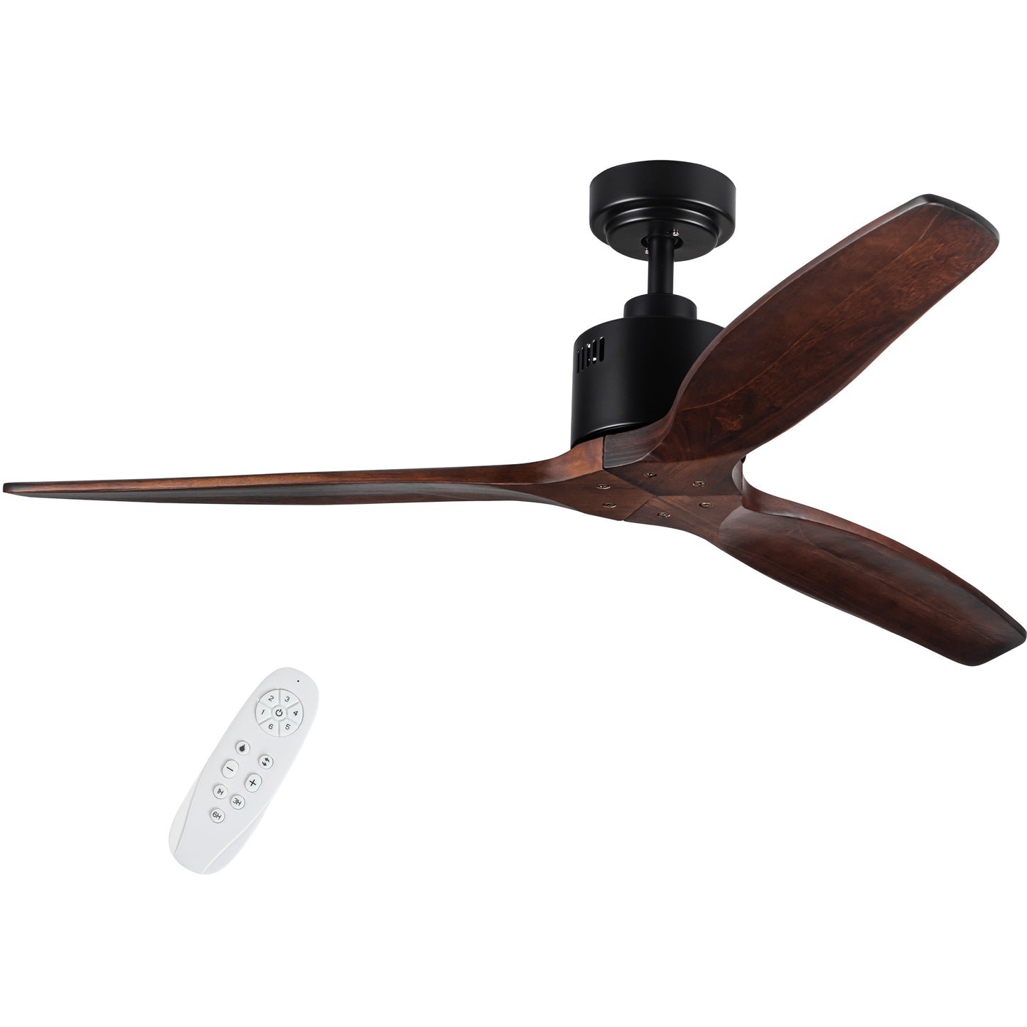 Rustic Brown Ceiling Fan with Remote Control